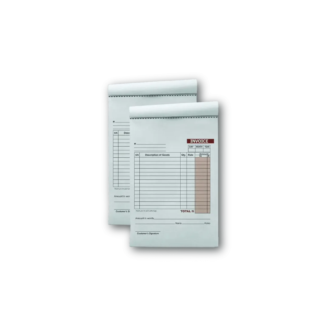 A6 nvoice books Printing