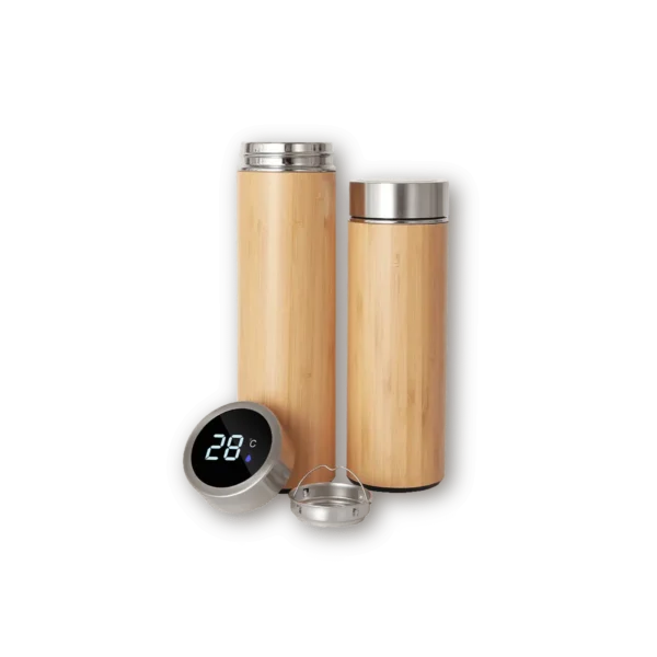 Bamboo Flask with Temperature Display Printing