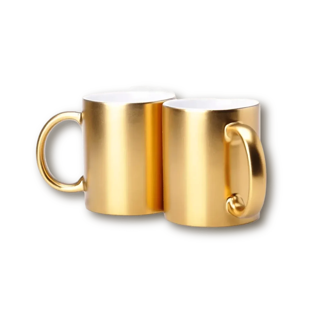 Gold Ceramic Mugs Printing