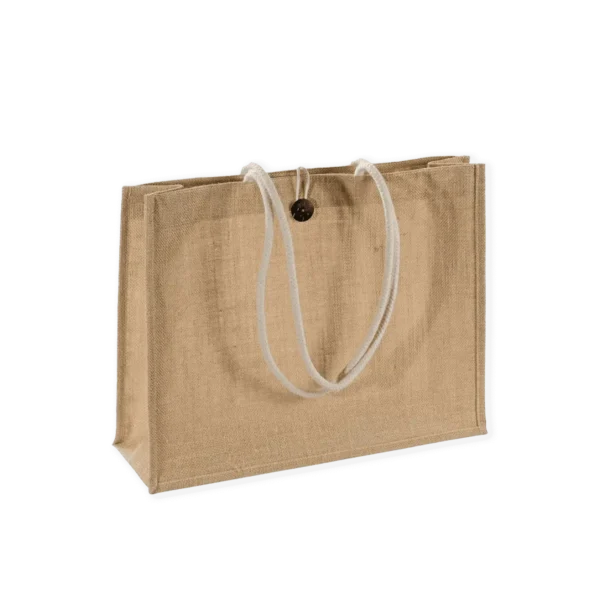 Jute Bags White Handles Printing