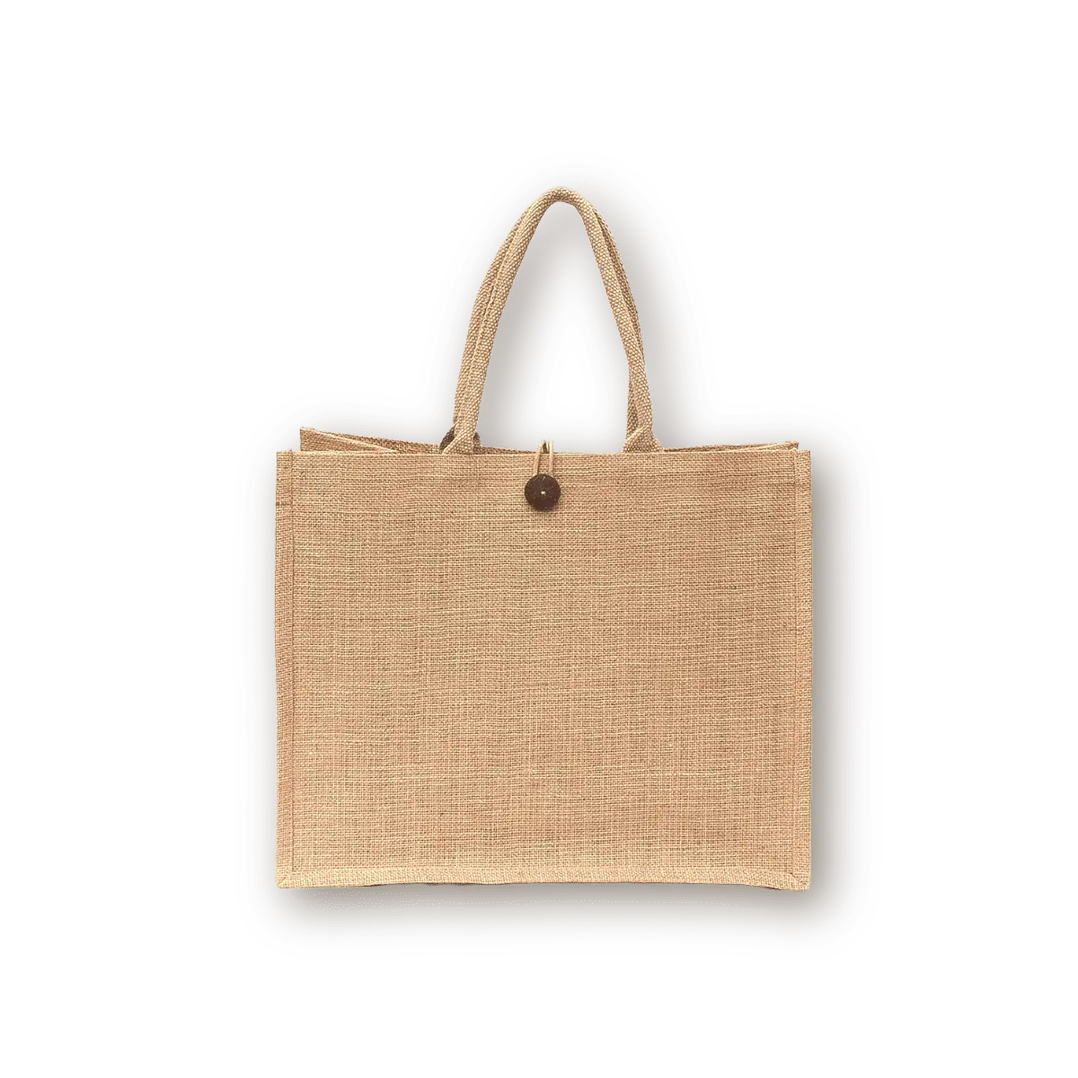 Jute Shopping Bags with Button Printing