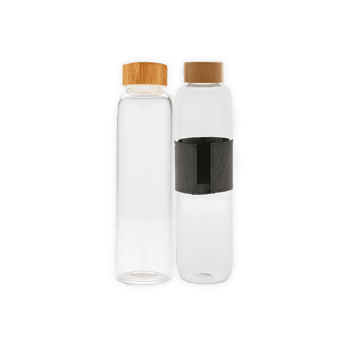 glass bottle with bamboo lid Printing