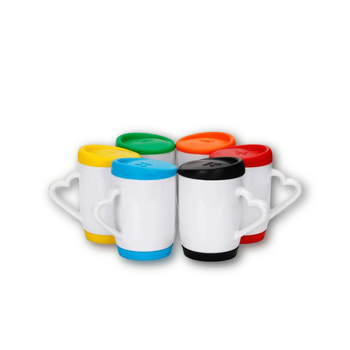 white ceramic mug (silicone Cap & Base) Printing