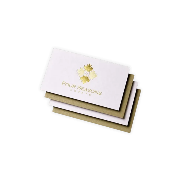 White Gold Foil Corporate Card